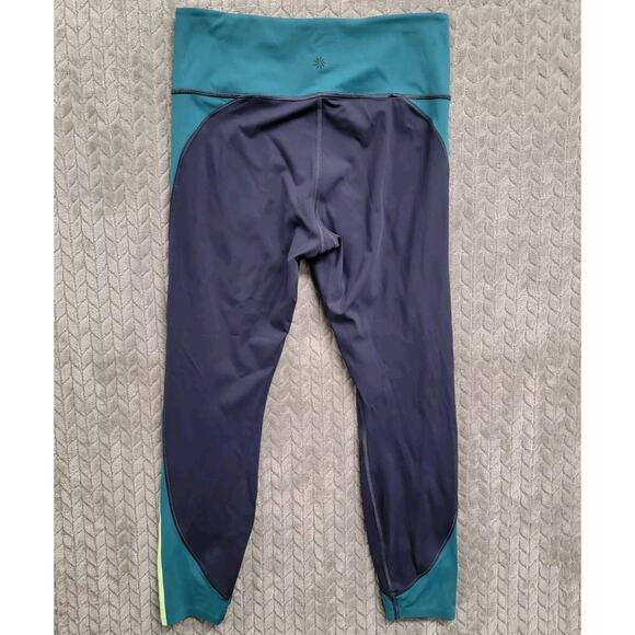 Athleta Crunch Colorblock ⅞ Tights in SuperSonic Size Medium #487398 Navy Blue - Picture 9 of 11